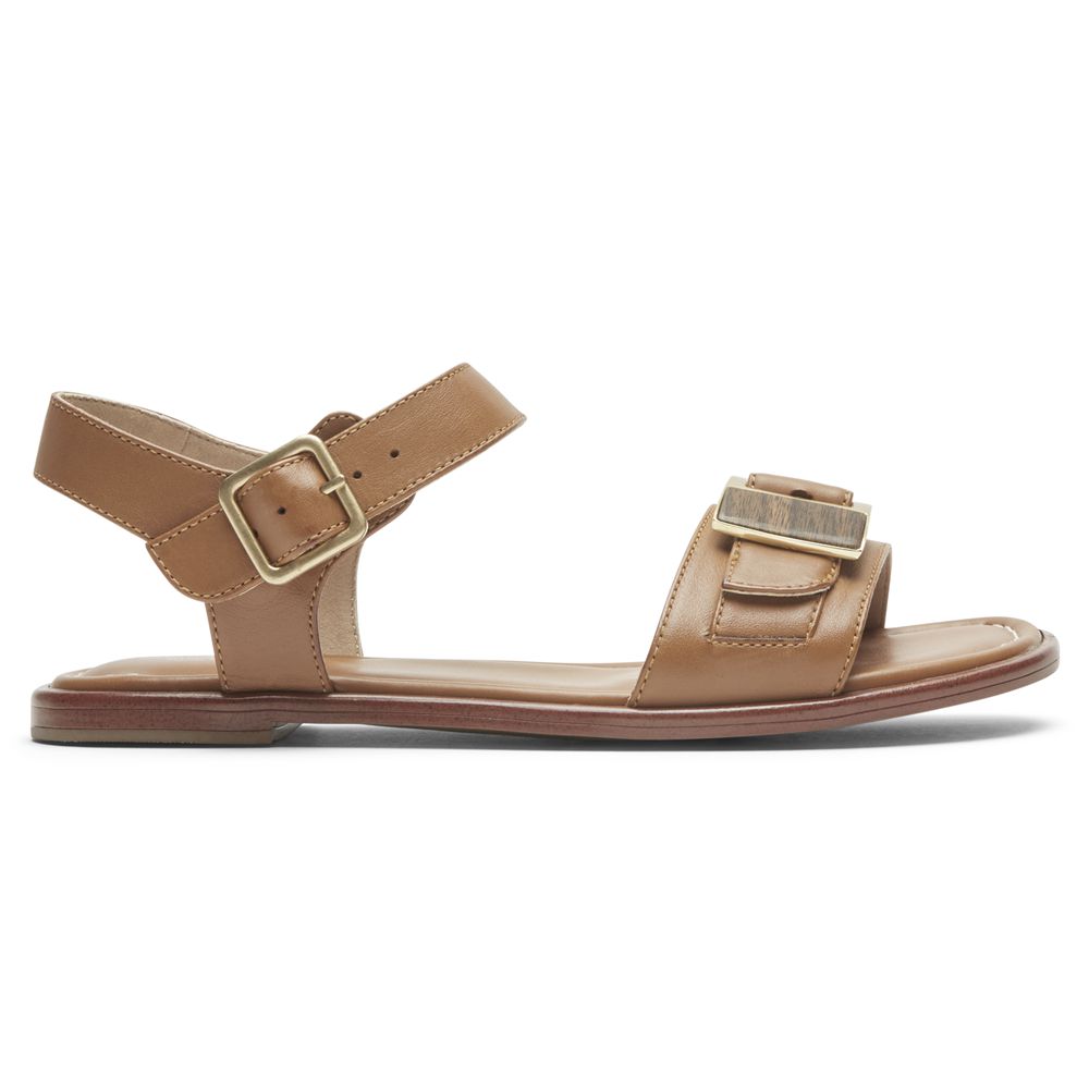 Rockport Canada Total Motion Zadie Buckle - Womens Sandals Brown (WIZ635018)